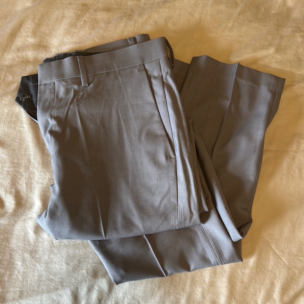 Haggar Gray Dress Pants Flat Front Design